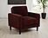 Ruth Fabric Upholstered Track Arm Accent Chair - Rust Red by Coaster