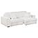 Jacana Corduroy Upholstered Dual Power Chaise Sofa - Ivory by Coaster