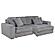 Jacana Corduroy Upholstered Dual Power Chaise Sofa - Grey by Coaster