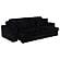 Jacana Corduroy Upholstered Dual Power Chaise Sofa - Black by Coaster