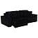 Jacana Corduroy Upholstered Dual Power Chaise Sofa - Black by Coaster