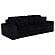 Jacana Corduroy Upholstered Dual Power Chaise Sofa - Black by Coaster