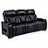 Zuma Faux Leather Dual Power Reclining LED Sofa - Black by Coaster
