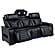 Zuma Faux Leather Dual Power Reclining LED Sofa - Black by Coaster