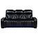 Zuma Faux Leather Dual Power Reclining LED Sofa - Black by Coaster