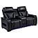 Zuma Faux Leather Dual Power Reclining LED Loveseat - Black by Coaster