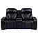 Zuma Faux Leather Dual Power Reclining LED Loveseat - Black by Coaster