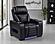 Zuma Faux Leather Upholstered Dual Power LED Recliner - Black by Coaster