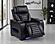 Zuma Faux Leather Upholstered Dual Power LED Recliner - Black by Coaster