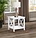 Skyview Square Pine Wood Side End Table with Shelf - White by Coaster