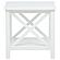 Skyview Square Pine Wood Side End Table with Shelf - White by Coaster