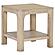 Solano Square Wood Side End Table With Shelf - Weathered Mango by Coaster