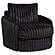 Sarco Corduroy Upholstered Swivel Accent Arm Chair - Black by Coaster
