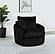 Sarco Corduroy Upholstered Swivel Accent Arm Chair - Black by Coaster