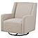 Sorrel Fabric Upholstered Swivel Glider Arm Chair - Latte by Coaster