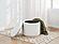 Remuda Boucle Upholstered Round Storage Ottoman - Ivory by Coaster