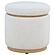 Remuda Boucle Upholstered Round Storage Ottoman - Ivory by Coaster