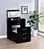 Danbury 3-Drawer Makeup Vanity and Stool Set Black High Gloss by Coaster