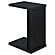 Clower Engineered Wood C-Shaped Sofa Side Table - Black by Coaster
