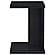 Clower Engineered Wood C-Shaped Sofa Side Table - Black by Coaster