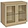 Tilbury 2-door Glass Front Accent Display Cabinet - Light Oak by Coaster
