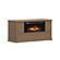 Soren Queen Fireplace Dream Console Bed Light Oak by Dream Console