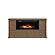 Soren Queen Fireplace Dream Console Bed Light Oak by Dream Console