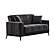 Adela Convertible Loveseat - Anthracite by Furnia Furniture