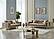 Armoni Convertible Loveseat - Beige w/Gold Legs by Furnia Furniture