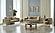 Armoni Convertible Loveseat - Beige w/Gold Legs by Furnia Furniture