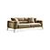 Armoni Convertible Sofa - Beige w/Gold Legs by Furnia Furniture