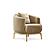 Armoni Chair - Beige w/Gold Legs by Furnia Furniture