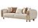 Bella Stationary Loveseat - Cream by Furnia Furniture