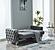 Bolivya Convertible Loveseat - Grey W/Silver Legs by Furnia Furniture
