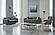 Bolivya Convertible Loveseat - Grey W/Silver Legs by Furnia Furniture