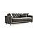 Bolivya Convertible Sofa - Grey W/Silver Legs by Furnia Furniture
