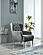 Bolivya Chair - Grey W/Silver Leg by Furnia Furniture