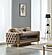 Bolivya Convertible Loveseat - Beige W/Gold Legs by Furnia Furniture
