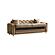 Bolivya Convertible Sofa - Beige W/Gold Legs by Furnia Furniture