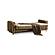 Bolivya Convertible Sofa - Beige W/Gold Legs by Furnia Furniture