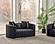 Ceko Stationary Loveseat - Black by Furnia Furniture