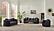 Ceko 2-Pieces Sofa & Loveseat Set - Black by Furnia Furniture