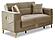 Clara Convertible Loveseat - Beige by Furnia Furniture