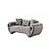 Damla Stationary Loveseat - Cream by Furnia Furniture