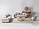 Delux 2-Pieces Sofa & Loveseat Set - Cream by Furnia Furniture