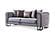 Kapadokya Stationary Loveseat - Grey by Furnia Furniture