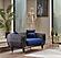 Lima Stationary Loveseat - Blue by Furnia Furniture