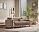 Lotus 2-Pieces Sofa & Loveseat Set - Cream by Furnia Furniture