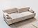 Monza Convertible Loveseat - Cream by Furnia Furniture