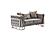 Munich Stationary Loveseat - Grey by Furnia Furniture